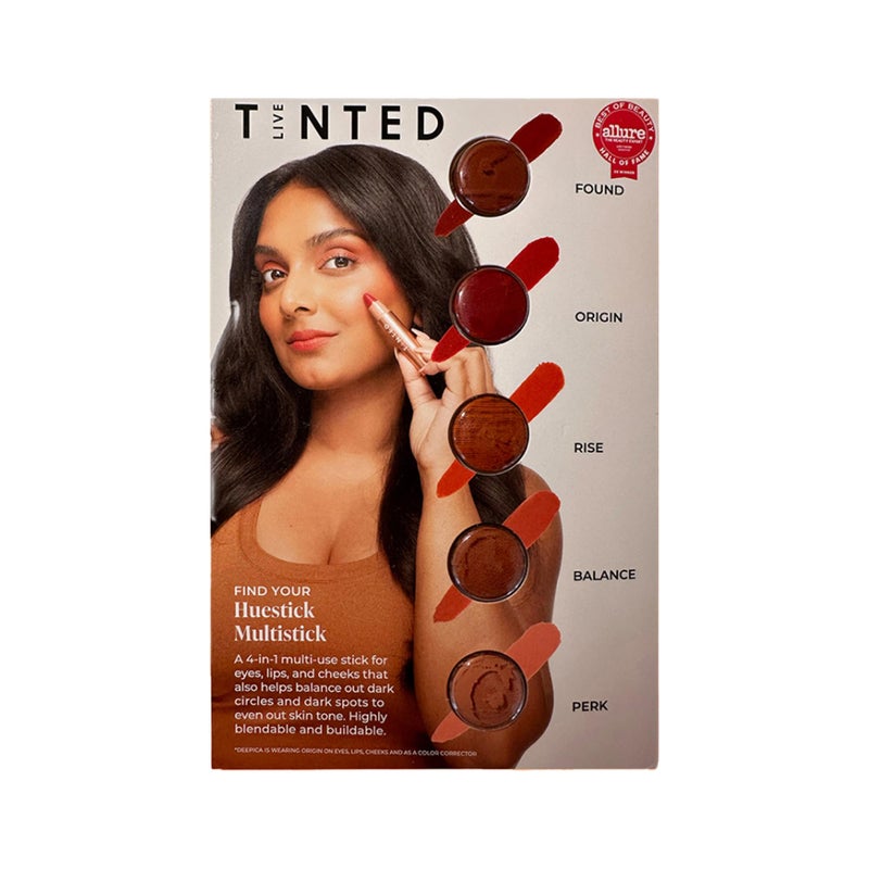 Live Tinted Huestick Sampler: Includes Ultra Creamy Multistick Shades Balance & Found and Color Corrector Shades Origin, Perk, & Rise, For Eye, Lip and Cheek, 5 Piece Sampler - Image 1