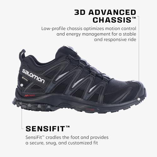 Salomon Men’s XA PRO 3D Gore-Tex Waterproof Trail Running Shoes - Black/Black/Magnet - 8.5 - Image 3