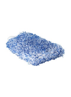 AUTOSMART Microfiber Wash Mitt Blue and White 25 x 19 cm FLD-SA003  - Image 4