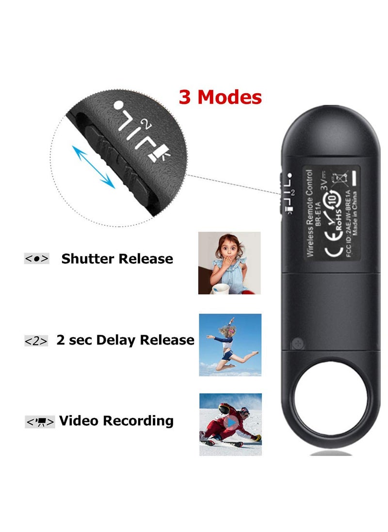 PHOLSY Wireless Remote Control Camera Remote Shutter Compatible with Canon BR-E1 R100, R7, R10, R8, 90D, 850D, R5, R6, 200D, 200DII, 250D, 6D-II, 77D, 800D, M6-II, M50, M200, G5X-II, G7X-III