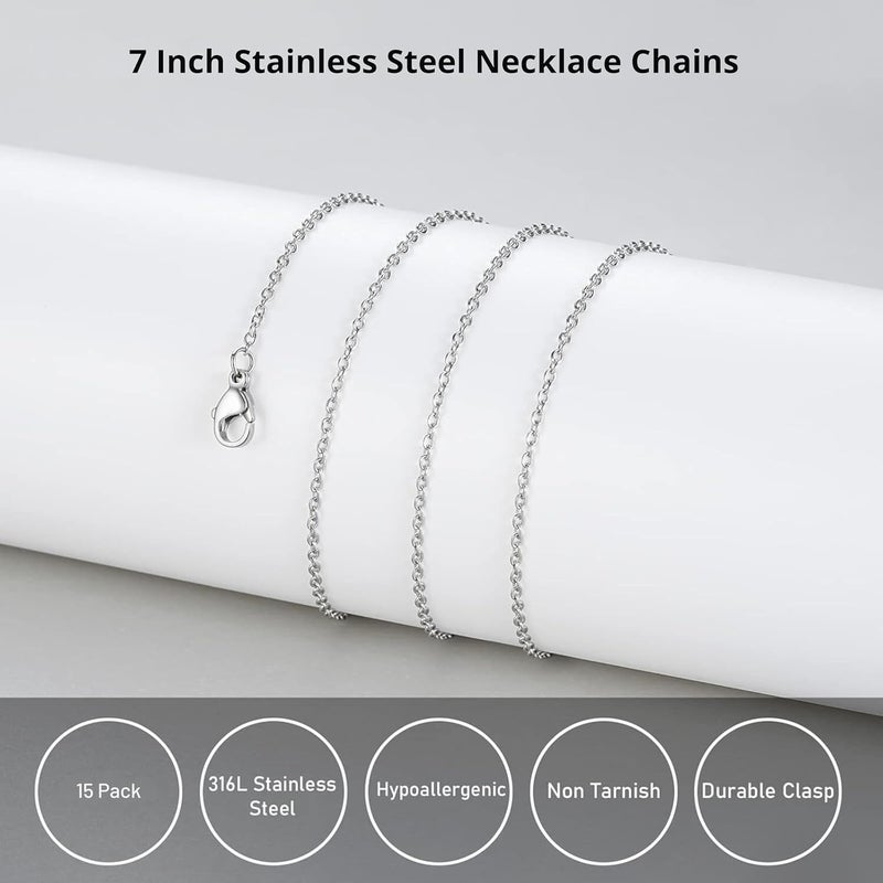 Tdas Necklace Extenders, Chain Extenders for Necklaces,15 Pcs Stainless Steel Gold Silver Necklace Bracelet Anklet Extension Chains with Lobster Clasps and Closures for Jewellery Making - 6.5 inches (Silver) - Image 3