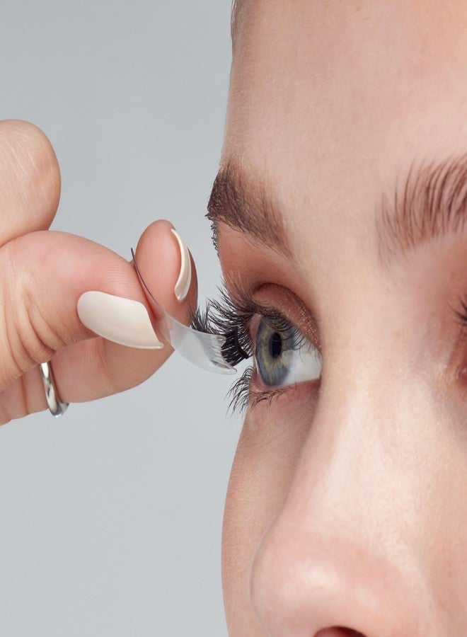 Impress KISS imPRESS Falsies Easy Tab Press On Self Adhesive Eyelashes, Black, 'Classy Natural', 1 Pair of 6mm-7mm Inner Natural Volume Eyelash Clusters & 1 Pair of 6mm-10mm Outer Half-Lashes with Easy Tabs - Image 5