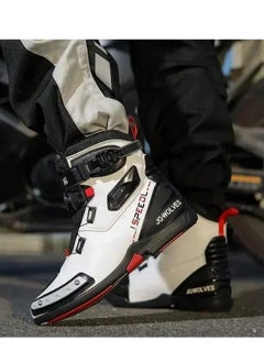 Verci White New High-top Motorbike Shoes Warm Windproof Four Seasons Traction Riding Shoes Motorbike Equipment (43 EUR)  - Image 5