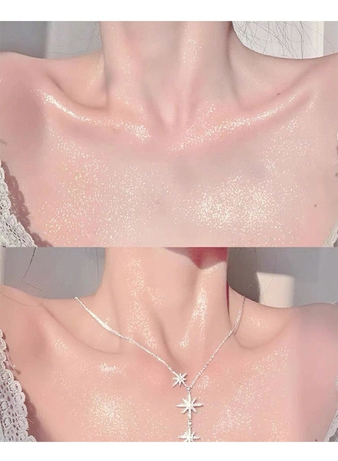 چولي ستار بخاخ جسم فايري هايلايت، هايلايتر سائل لامع دقيق لنحت الوجه، مكياج مسرحي مقاوم للعرق طويل الأمد، بودرة هايلايتر لامعة للجسم - 3.5 جرام (#01) - Image 4