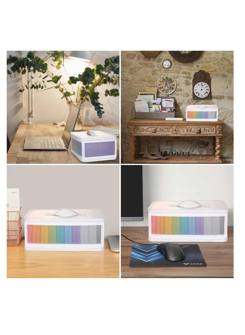 SYOSI Photo Storage Bag 4x6, 10 Inner Large Box Cases Store up to 1000 Photos, Organizer Cards Craft Keeper with Handle for Puzzles Seed Packets (9 Colors) - Image 3