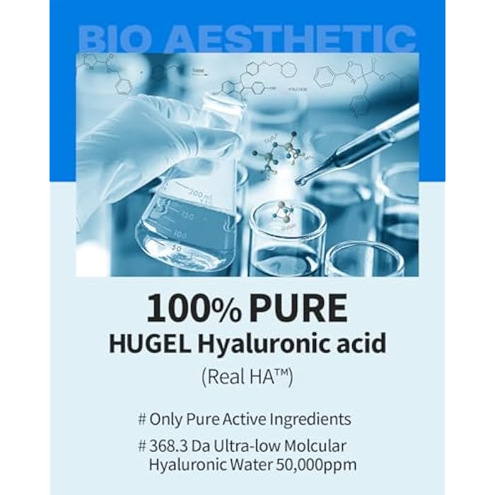 WELLAGE Real Hyaluronic Blue Ampoule 100, Korean Serum, Fragrance Free Hyaluronic Acid Ampoule with Panthenol, Wild yam, Centella for Sensitive Dry Skin Moisturizer 2.54 fl.oz - Image 4