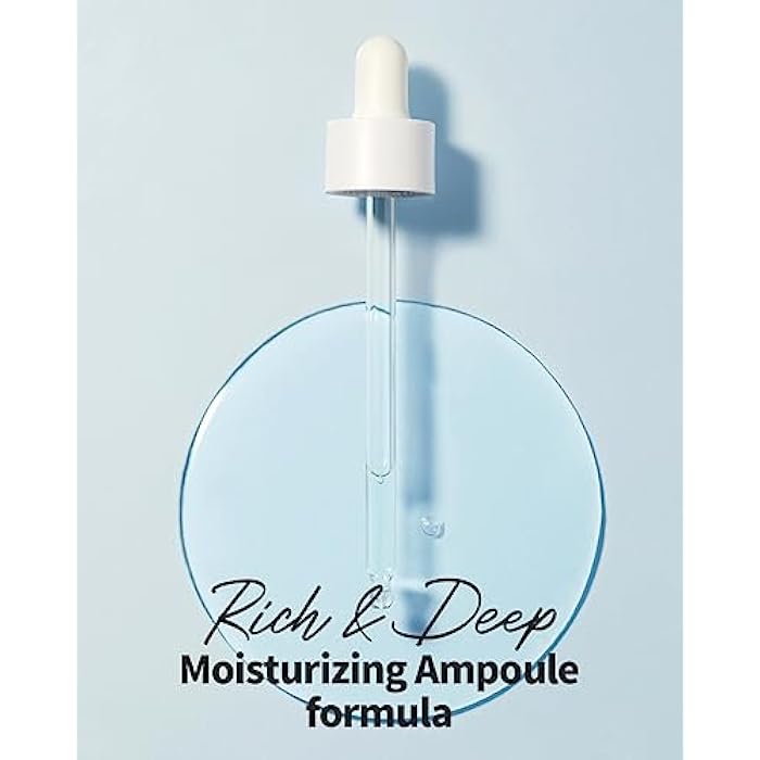 WELLAGE Real Hyaluronic Blue Ampoule 100, Korean Serum, Fragrance Free Hyaluronic Acid Ampoule with Panthenol, Wild yam, Centella for Sensitive Dry Skin Moisturizer 2.54 fl.oz - Image 5