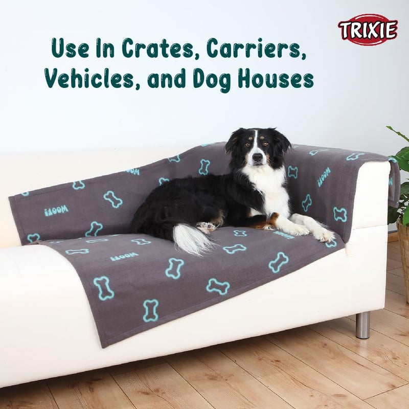 Trixie : - Barney Fleece Blanket for Pets | Made with Polyester Fleece Filling, Keeps Your Pet Warm & Cosy | Also Protects The Furniture from Pet Hair & Dirt - 150 × 100 cm, Taupe - Image 5