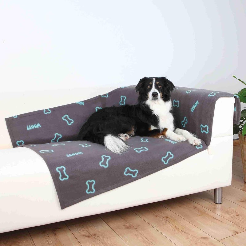 Trixie : - Barney Fleece Blanket for Pets | Made with Polyester Fleece Filling, Keeps Your Pet Warm & Cosy | Also Protects The Furniture from Pet Hair & Dirt - 150 × 100 cm, Taupe - Image 1