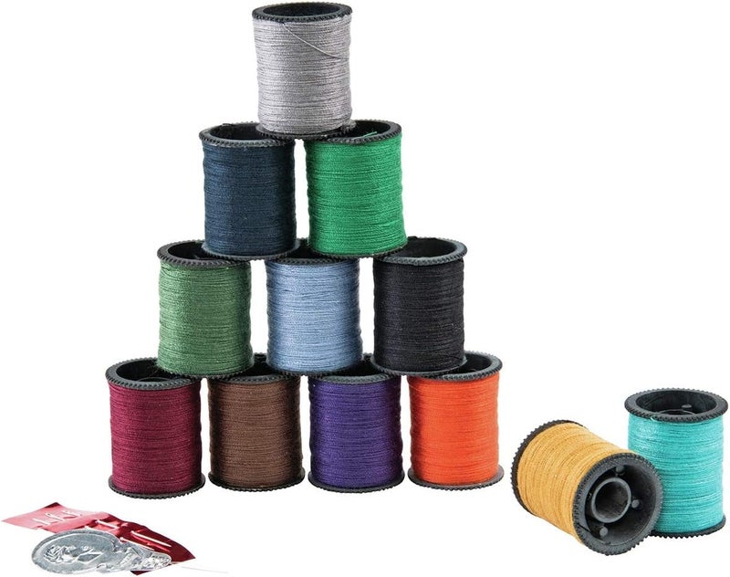 SINGER 60641 Polyester Hand Sewing Thread Set with Assorted Colors - 12 Mini Spools - Image 2