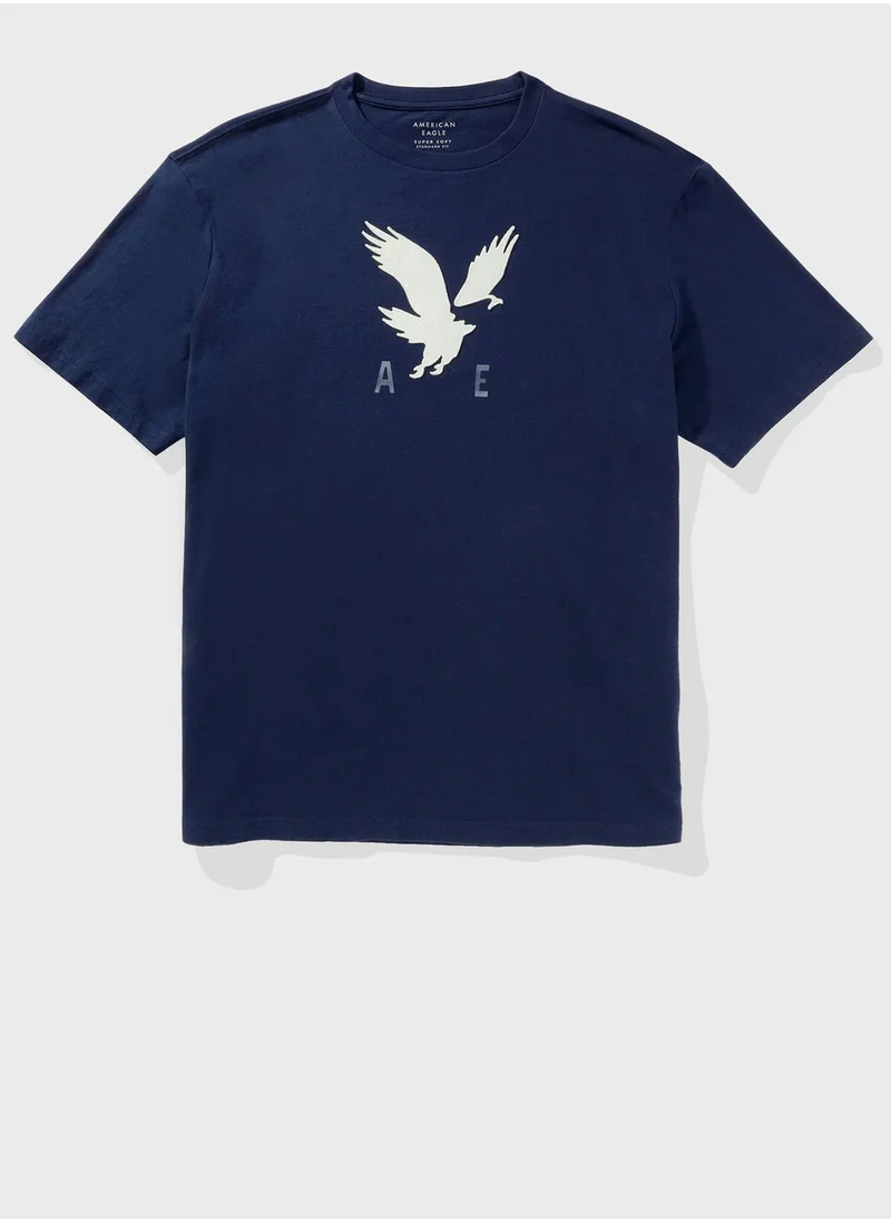 امريكان ايجل Logo Graphic Crew Neck T-Shirt