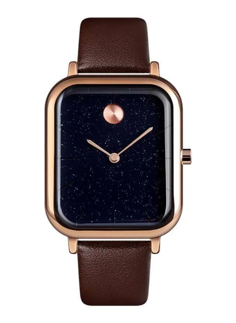 SKMEI Women's Leather Analog Wrist Watch 9187 - Image 1
