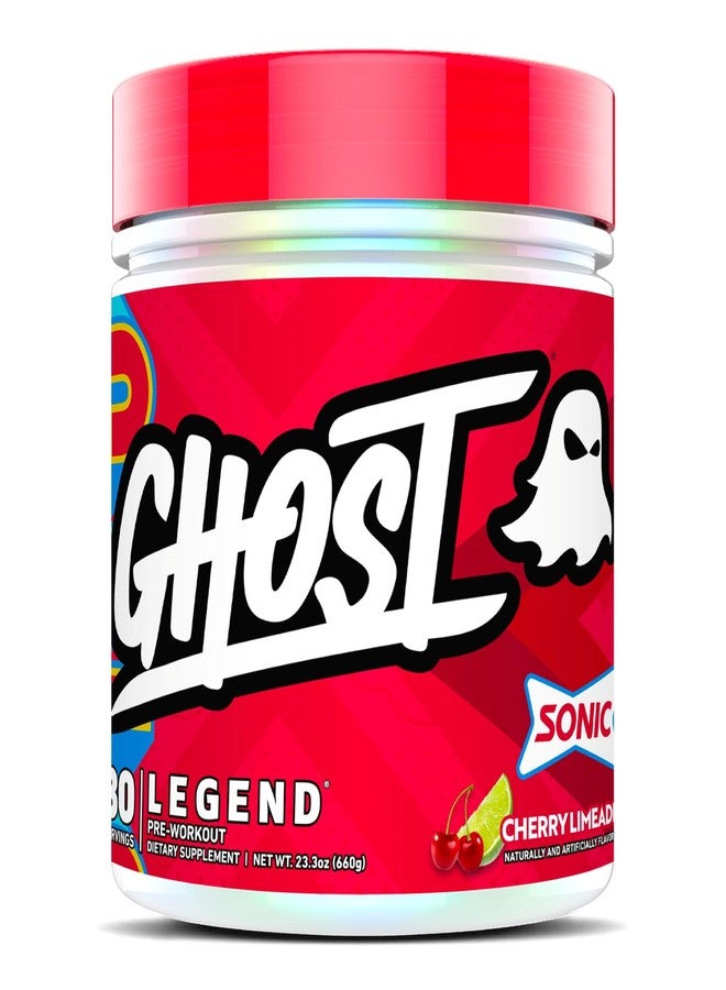 GHOST Legend Pre Workout Powder, Sonic Cherry Limeade - 30 Servings – Pre-Workout for Men & Women with Choline, L-Citrulline, & Beta Alanine for Energy & Focus - Image 1