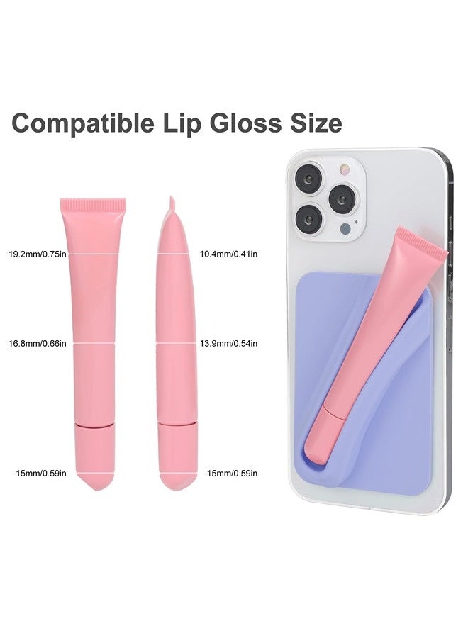 شيبشيب حامل شفاه من السيليكون للهاتف المحمول، لحمل أحمر الشفاه وملمع الشفاه، يُلصق على ظهر جراب الهاتف ومناسب لمعظم طرازات الهواتف - Image 3