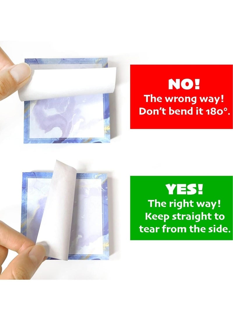 Captaintech Sticky Note Pads, Versatile & Stylish 600-Sheet Sticky Note Pads, Multiple Aesthetic Designs - Ideal for Messages, Lists & Reminders - Image 3