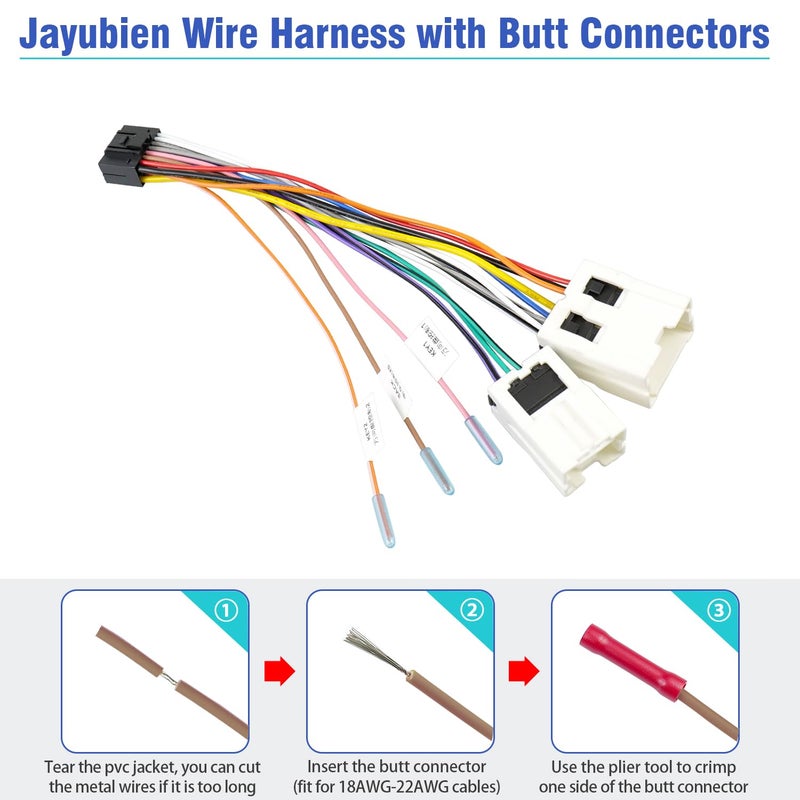 Jayubien Radio Wire Harness for Nissan Stereo Connector - Compatible with Altima, Frontier, Xterra, Murano, Armada, Pathfinder, Quest, Infiniti Titan - Image 5