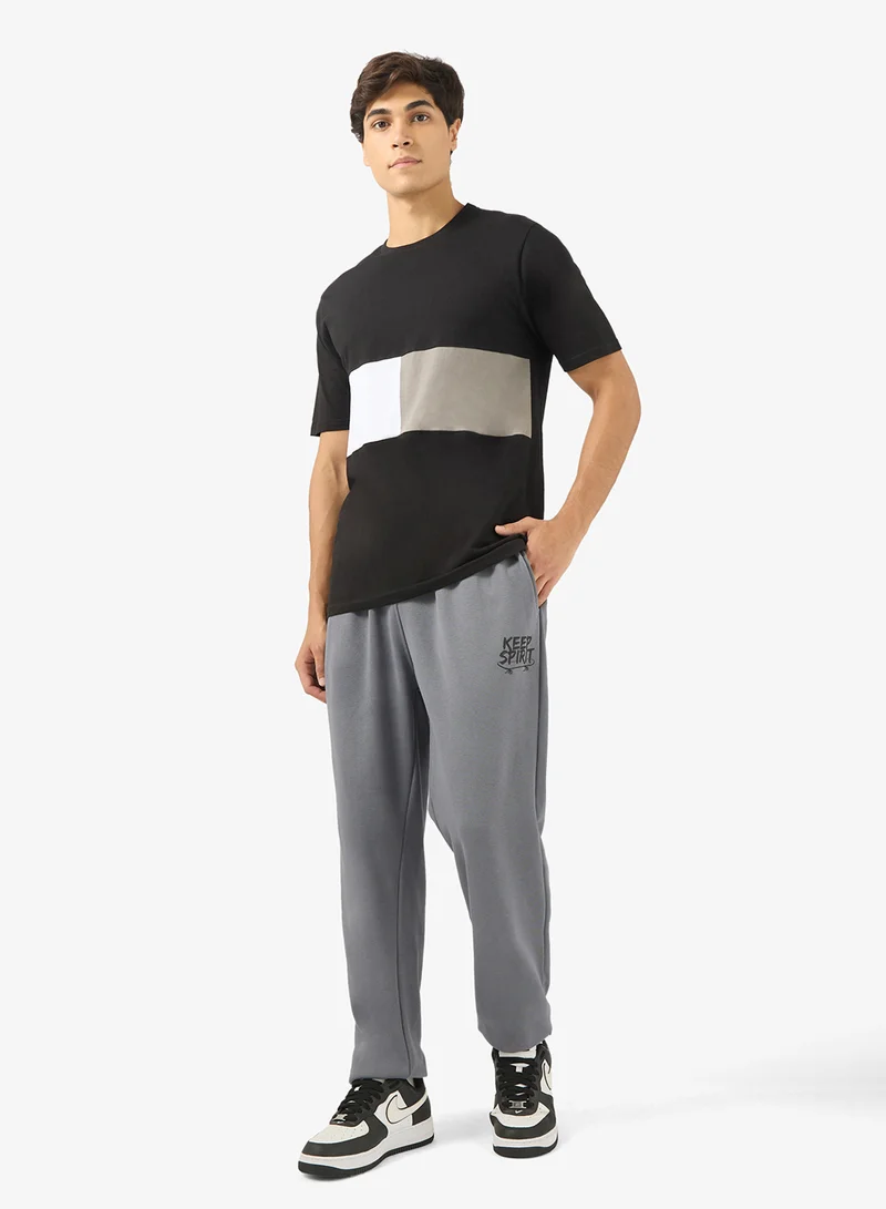 Seventy Five Basics Graphic Print Elastic Hem Joggers