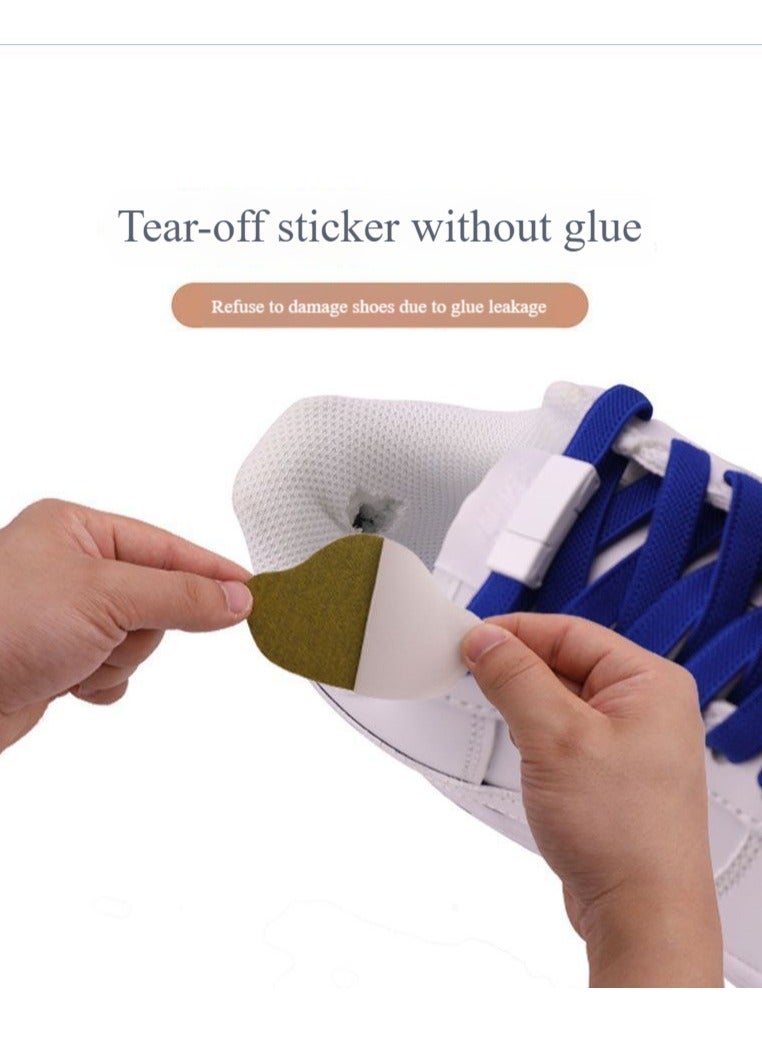Shoe sticker eyelet repair aid pack, self-adhesive inner leather heel pad, rubber sole repair glue for sneakers, suitable for most types of shoes - white 3 pairs  - Image 3