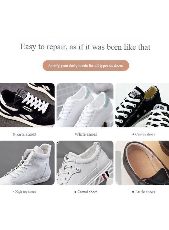 Shoe sticker eyelet repair aid pack, self-adhesive inner leather heel pad, rubber sole repair glue for sneakers, suitable for most types of shoes - white 3 pairs  - Image 4