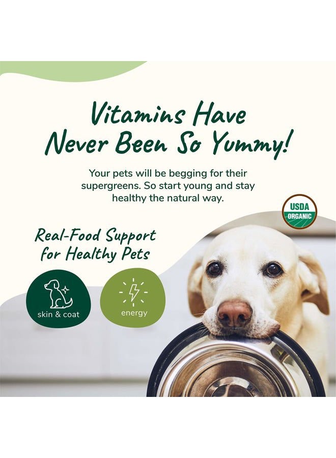 Kin+Kind Organic Multivitamin for Dogs & Cats - Vitamins and Supplements for Immune Support, Healthy Skin and Coat - Natural Formula with Wheatgrass, Kelp, Flax Seed, Seaweed and Coconut - Made in USA - Image 4