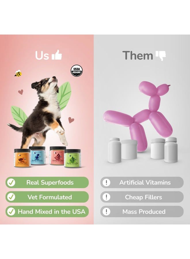 Kin+Kind Organic Multivitamin for Dogs & Cats - Vitamins and Supplements for Immune Support, Healthy Skin and Coat - Natural Formula with Wheatgrass, Kelp, Flax Seed, Seaweed and Coconut - Made in USA - Image 3