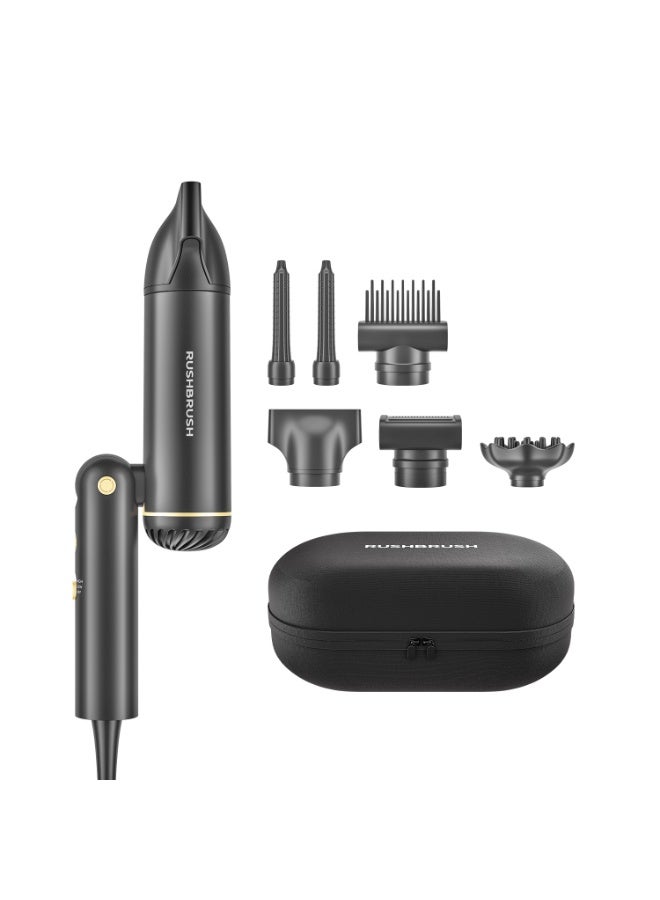 Rush Brush AirWrapper Lite - 1300W - 6 Interchangeable Heads -  Coanda Airflow Technology –  Ionic Technology - 3 Heat and 2 Speed Settings - Removable Air Filter - 360° Swivel Cord - Image 1