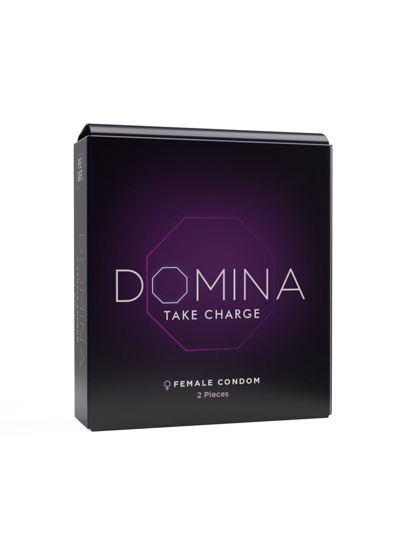 PEE SAFE - Domina Female Condom with Soft Inner Sponge Count 2 No Artificial Colour/Dye - Image 1