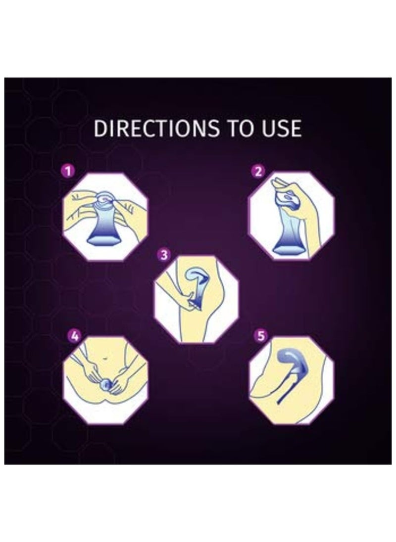 PEE SAFE - Domina Female Condom with Soft Inner Sponge Count 2 No Artificial Colour/Dye - Image 1