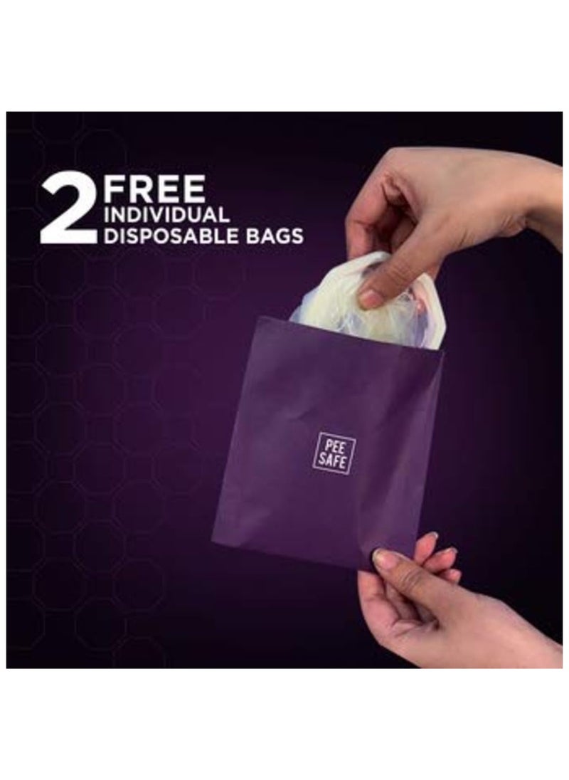 PEE SAFE - Domina Female Condom with Soft Inner Sponge Count 2 No Artificial Colour/Dye - Image 1