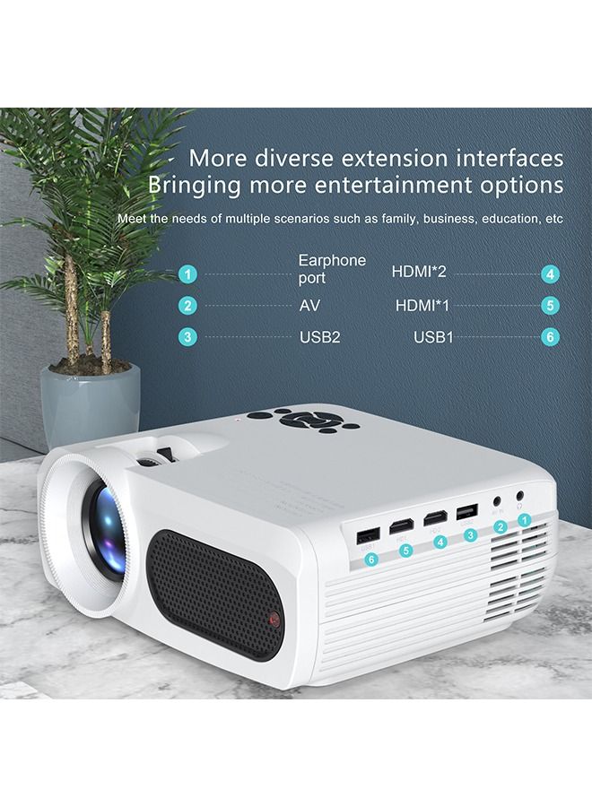 Mi VAZA Portable Projector - Support 8K Video - Native 1080P Full HD - Home Theater - 300 ANSI Lumens - Compatible with TV/Pad/Laptop/iPhone/Android/PS4/HDMI/USB/TV BOX/PS5/Laptop/Game Console - Image 4