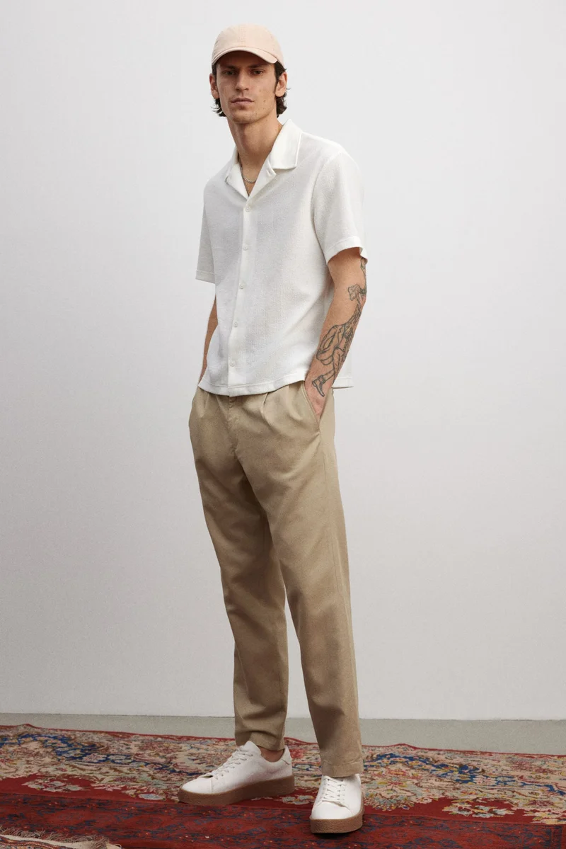 H&M Regular Fit Lyocell-blend trousers