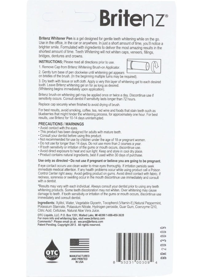 Britenz Natural Teeth Whitening Pen 05 fl oz - Image 2