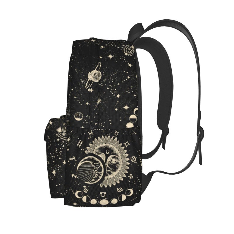 Droerfes Moon And Sun Backpack School Bag Lightweight Bookbag Laptop Travel Daypack For Kids Girls Boys Teens - Image 4