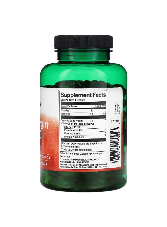 SWANSON زيت الزيتون البكر الممتاز من سوانسون، 120 كبسولة لينة - Image 2