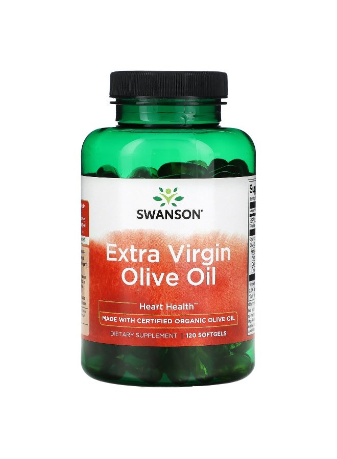 SWANSON زيت الزيتون البكر الممتاز من سوانسون، 120 كبسولة لينة - Image 1