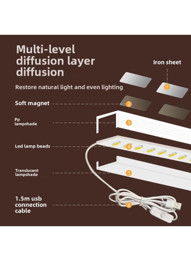 Eye Protection Desk Lamp For Learning College Students LED Dormitory Lamp Bedside Lamp Bedroom Lamp Eye Protection Cool Lamp Desk Reading Lamp-Color:20cm White Light Model-reading Light-Size:Usb Plug-in Model With 1.5m Wires  - Image 5