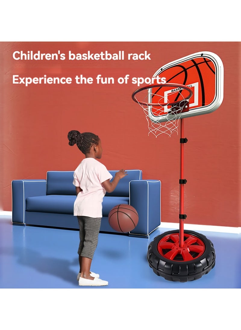 General Kids Basketball Hoop for Indoor Outdoor Play  Adjustable Basketball Hoop Height 128cm -Portable Basketball Hoop for Kids over 3 years of age Teenagers Basketball Backyard Game（ Contains a basketball ）  - Image 4