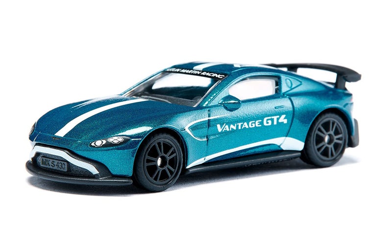 Siku 1577, Aston Martin Vantage GT4, Toy Car, Metal/Plastic, Blue, Metallic Paint, Huge Rear Wing, Sport Tyres, Detailed Design - Image 2