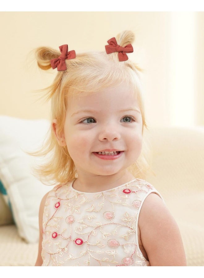 jollybows 40pcs 2" Hair Clips for Girls - Mini Fully Lined Bows, Tiny Barrettes for Infants, Toddlers, Kids, Teens - Image 3