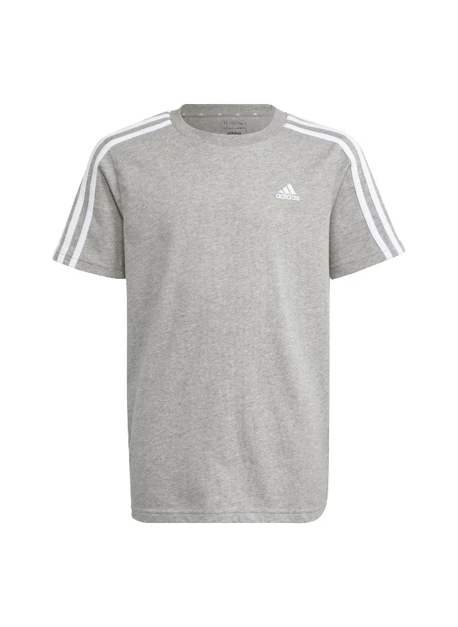 اديداس adidas U 3S Tee Grey Training T-Shirts 7-8Y
