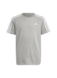 Adidas adidas U 3S Tee Grey Training T-Shirts 7-8Y  - Image 2