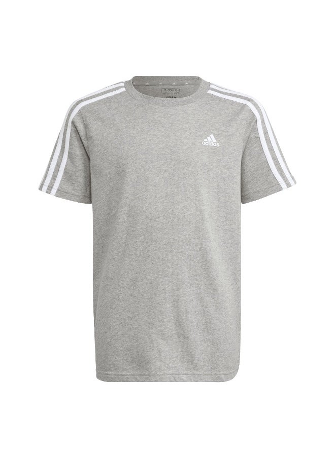 Adidas adidas U 3S Tee Grey Training T-Shirts 7-8Y  - Image 2