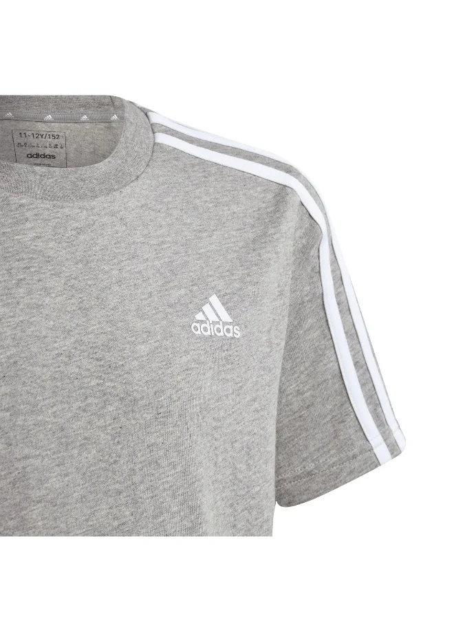 Adidas U 3S Tee Grey Training T-Shirts 7-8Y