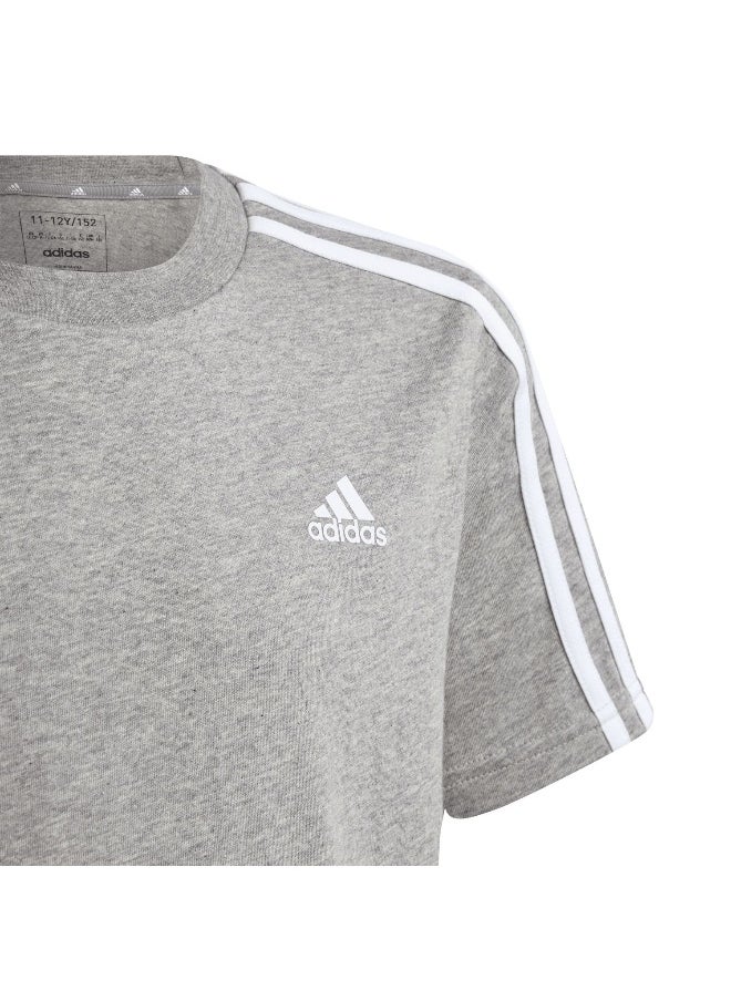 Adidas adidas U 3S Tee Grey Training T-Shirts 7-8Y  - Image 4