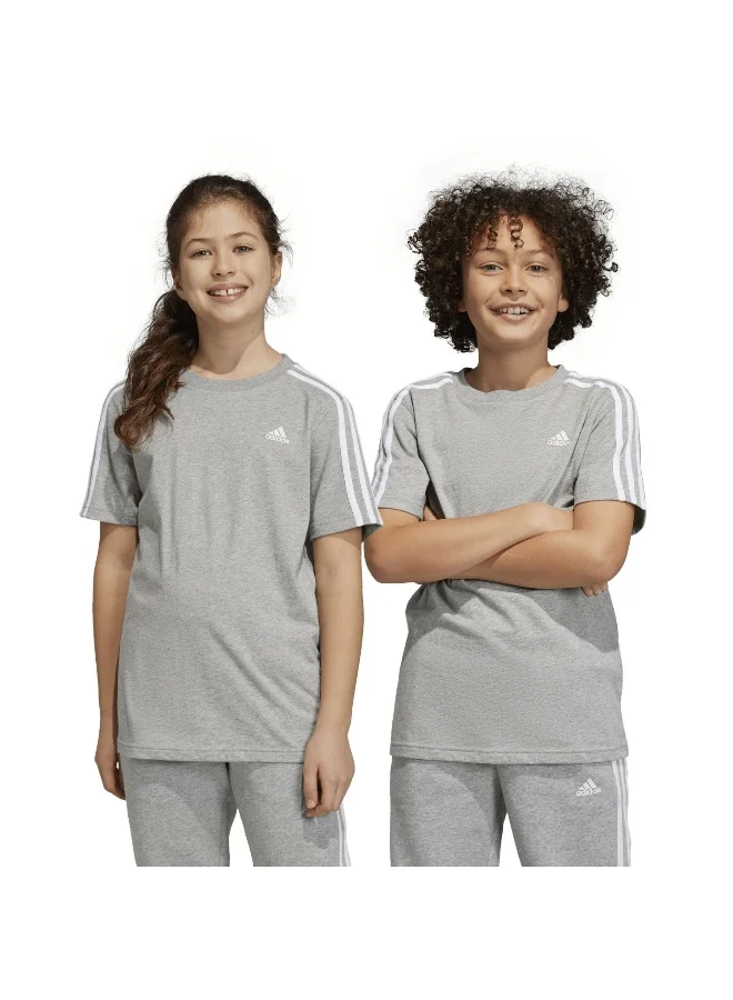 Adidas U 3S Tee Grey Training T-Shirts 7-8Y