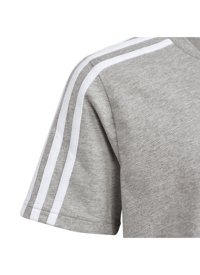 Adidas adidas U 3S Tee Grey Training T-Shirts 7-8Y  - Image 5
