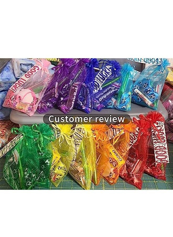 Ocean 100Pcs 8 x 10CM Mixed Color Sheer Drawstring Organza Jewelry Pouches Wedding Party Favor Gift Bags  - Image 5