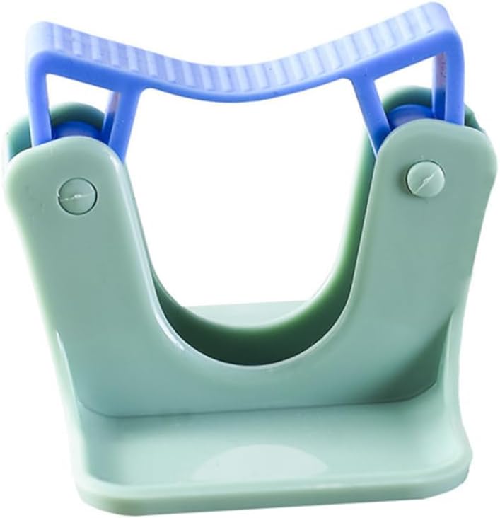 حامل ممسحة ومقشة مثبت على الحائط ذاتي اللصق لا يتطلب الحفر يوفر مساحة لتخزين المنزل - Image 1