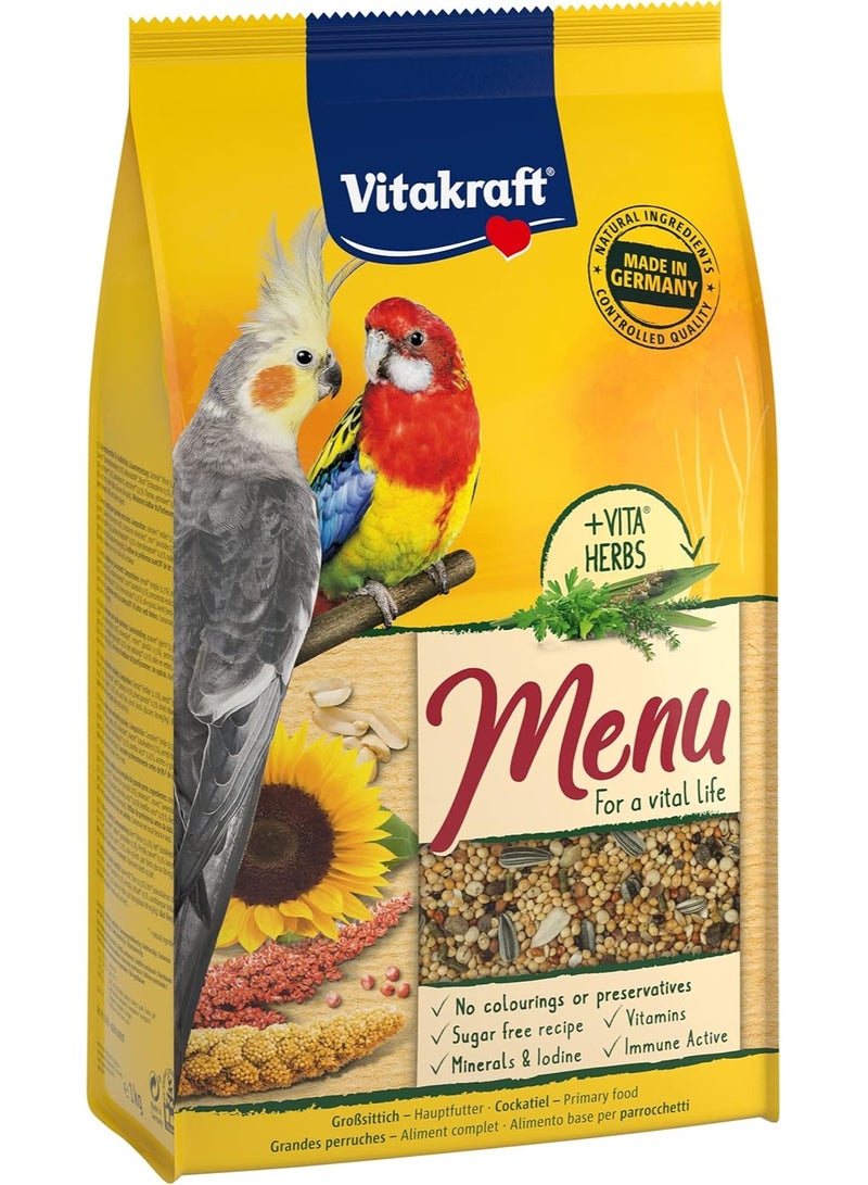 Vitakraft Cockatiel Birds Food with Vita Herbs - 1kg - Image 1