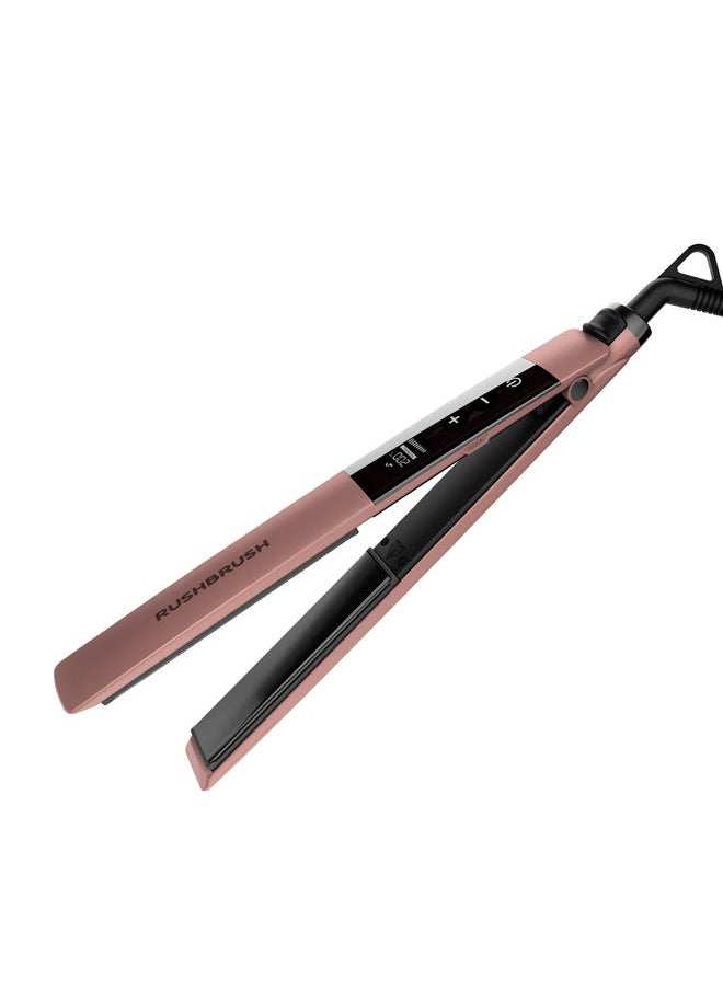 Rush Brush - X2 Ultra Straightener Rose Gold 240C , 12 Heat Level , Ionic Tech - Image 1